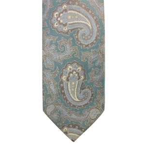 Fendi Roma Paisley Print Silk Tie